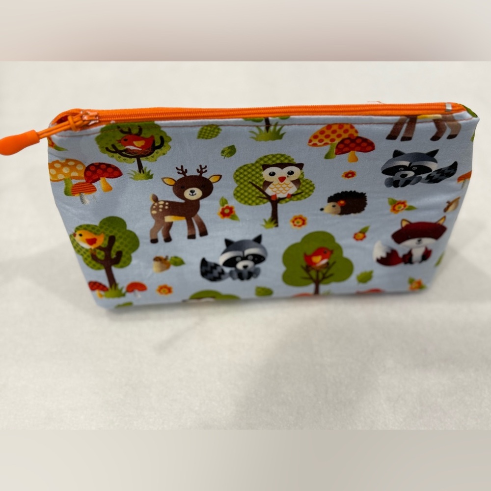 Cosmetics bag.  Animal print